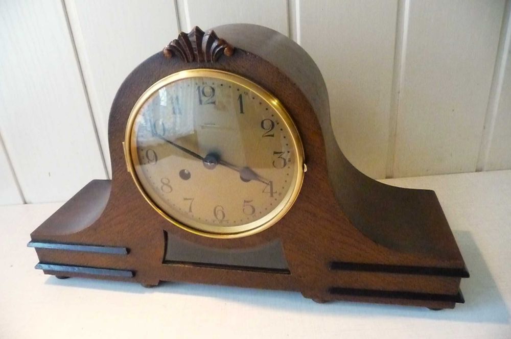 Antyczny zegar kominkowy Kienzle, 2xsygn. 100% oryg, piękny stan i wyg