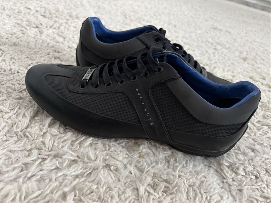 Hugo Boss x Mercedes-Benz Black Leather Trainers – UK 8 / EU 42