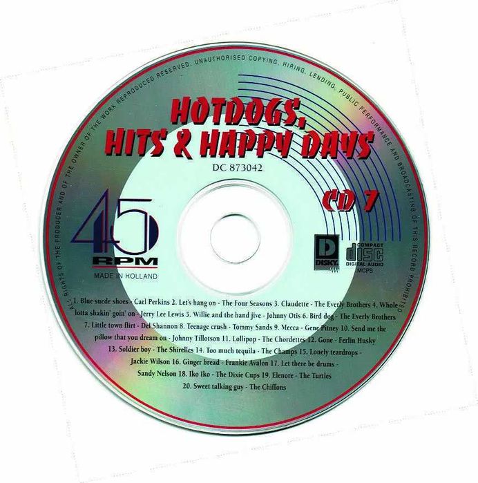 Hotdogs, Hits & Happy Days - CD 7 - near MINT - 1995