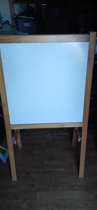 Quadro de pé para crianças, quadro branco e de giz