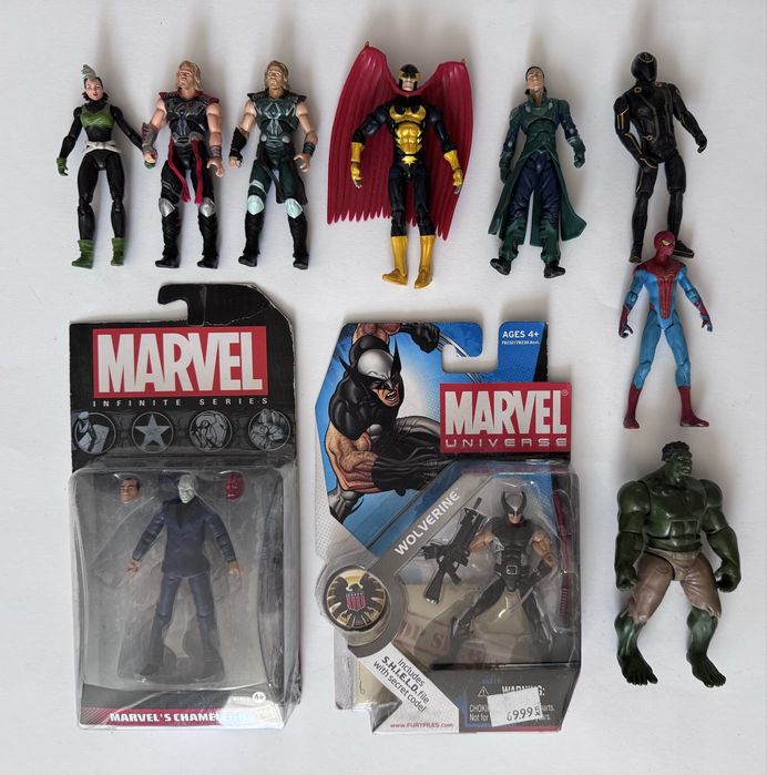 Figurki marvel 3.75 hulk thor spiderman x-men volverine 3.75 hasbro