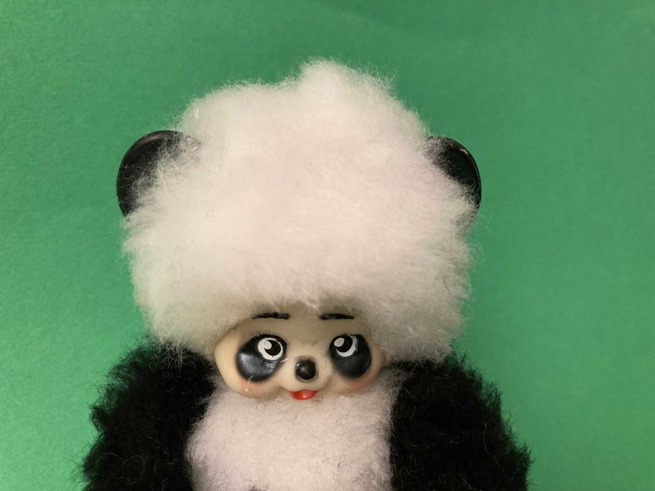 Boneco Panda estilo Monchichi de Pendurar Mecânica Ibense Anos 80