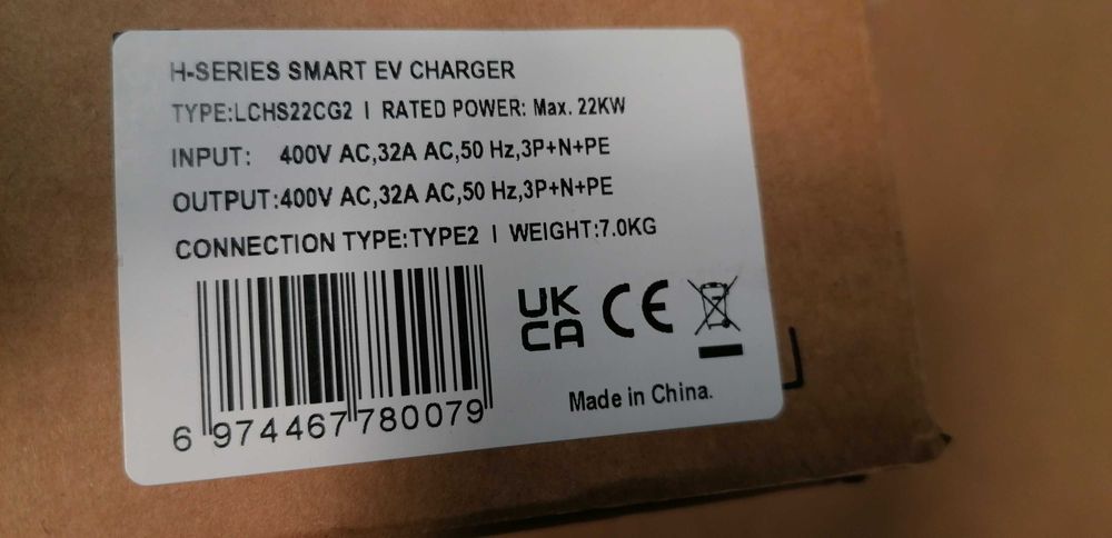 Carregador trifásico 22kW da LCTC, modelo H