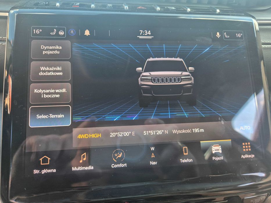 Jeep Grand Cherokee WL V 5 USAkonwersja Język Polski kodowanie dojazd