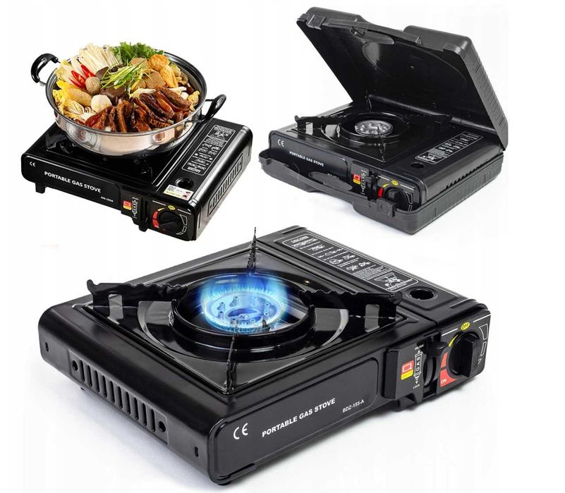 KUCHENKA TURYSTYCZNA gazowa przenośna + 2 SZTUKI KARTUSZ gaz walizka