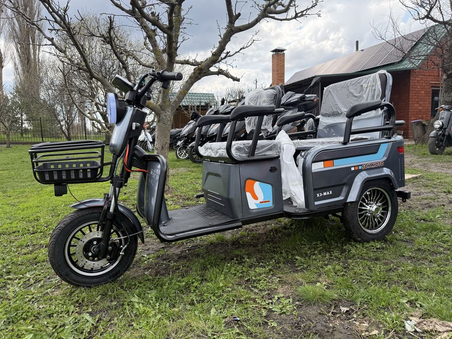 Новий електротрайк Sokmoto X3max 2000w 60V38Ah