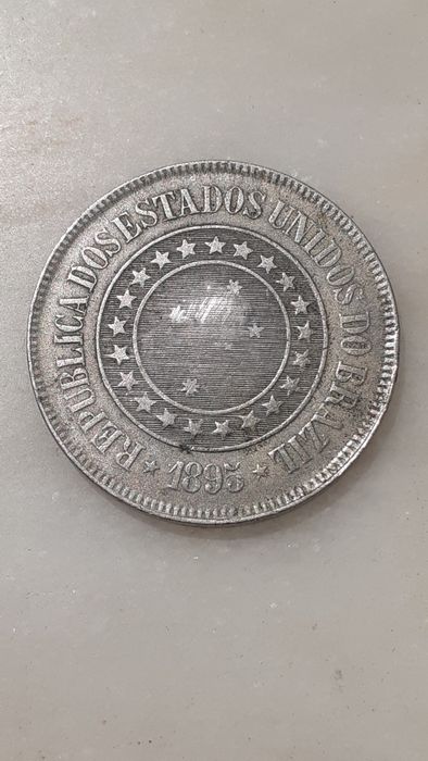 Moeda 200 réis 1895 Brasil