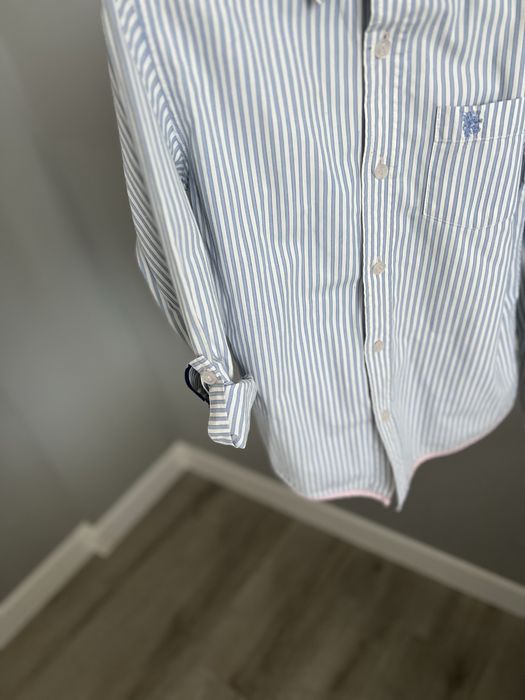 Сорочка для хлопчика 11 років j.t. jeans | блакитна у смужку | шкільна / святкова