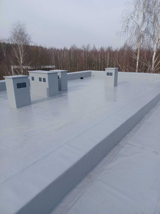 dachy płaskie membrana PVC  stropodach taras balkon  dach zielony
