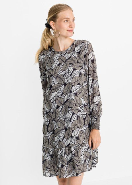B.P.C sukienka szyfonowa z nadrukiem r.38