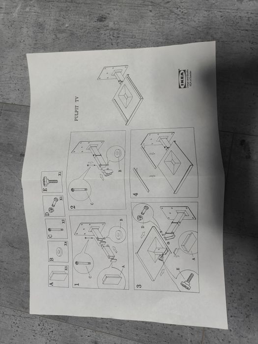 Pulpit uchwyt pod TV lub doniczkę czarny IKEA