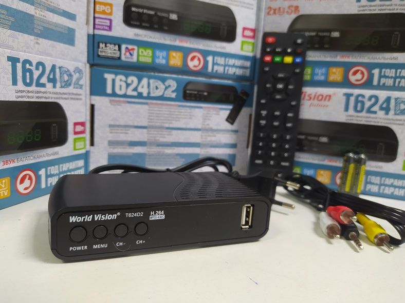 World Vision T624D2 приставка т2 приемник тюнер ресивер DVB-T2/C YouTu