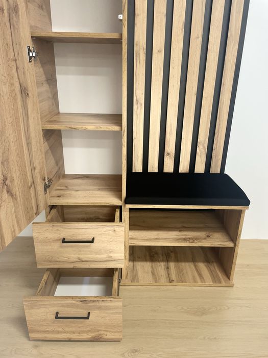 Graderoba, szafka na buty z wieszakami na kurtki, szafka na buty,