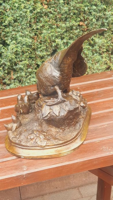 Figura z brązu rzeźba brąz myśliwska bażant prezent na święta