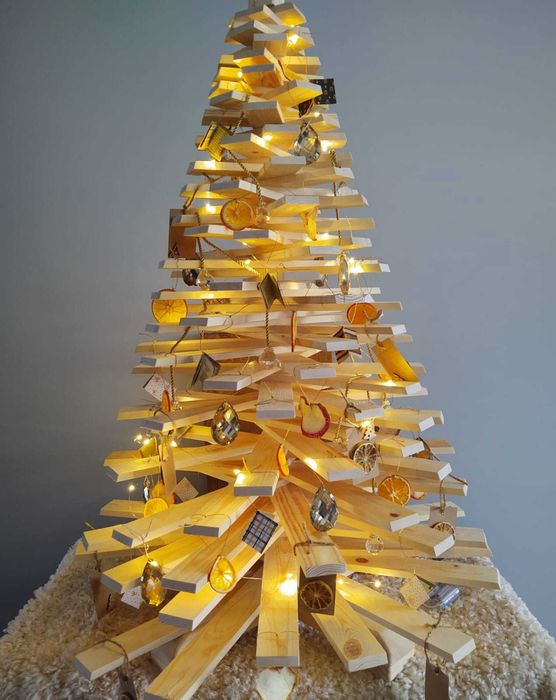 Choinka drewniana EKO, choinka ekologiczna z drewna, ozdoba świąteczne