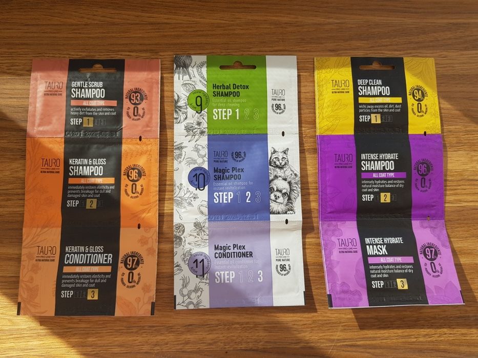 Шампунь, кондиціонер, маска для котів і собак 3в1, пробник