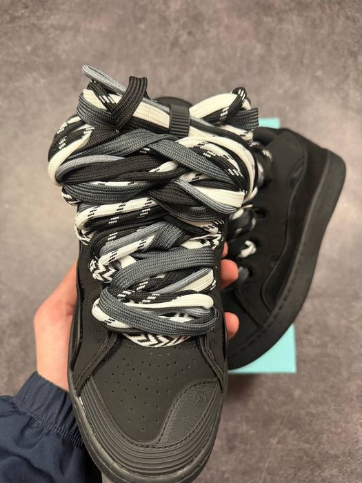 [БЕЗ ПРЕДОПЛАТ] Lanvin Curb Sneakers Black Grey МЕНШ ДУТІ ланивин ланвины ланвини курб сникерс