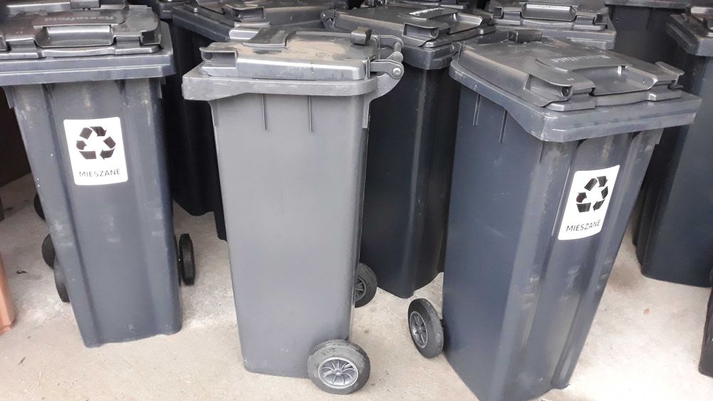 Pojemnik na BIO odpady kosz na śmieci brązowy atest EN 840 DOSTAWA !