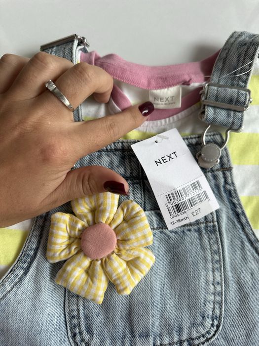 Костюм next для дівчинки джинси next джинсовий комбінезон