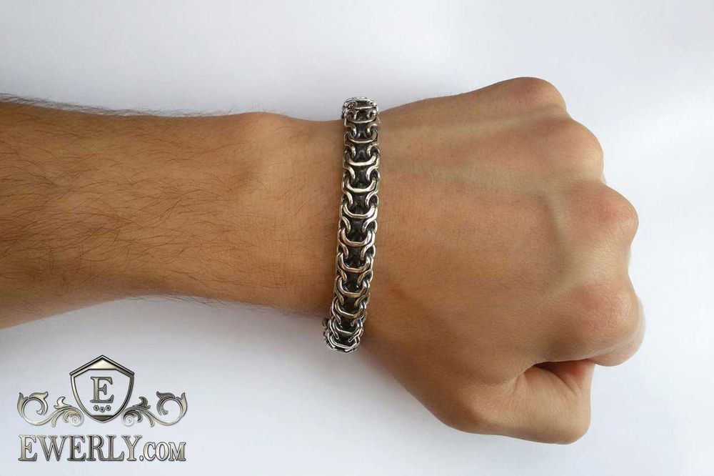 Серебряный браслет Рамзес на руку. Срібний ланцюг на руку чоловічий