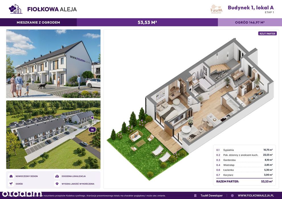 Bezczynszowe + 32m2 poddasze 2m postojowe od Dewelopera Mega !!!