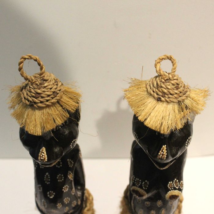 Escultura Madeira - Estilo Casal Tribal