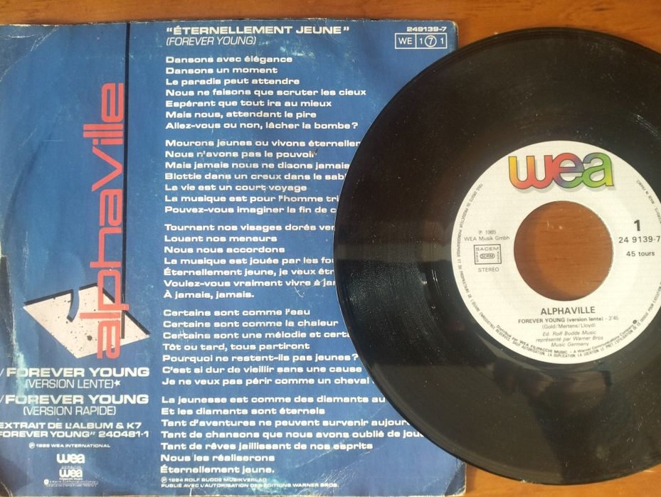Disco de vinil single Alphaville - Forever Young'