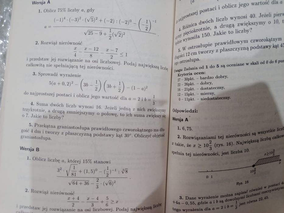 Program nauczania, egzaminy