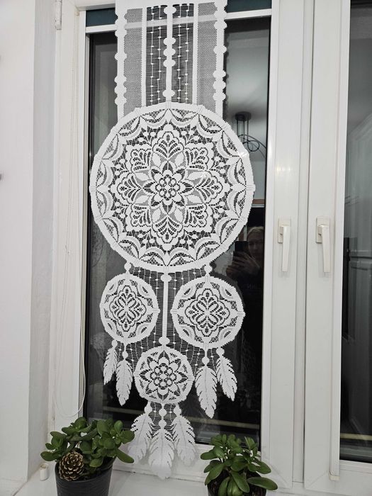 Dwa panele okienne 45 x 130 cm łapacz snów dekoracja okno 2 sztuki