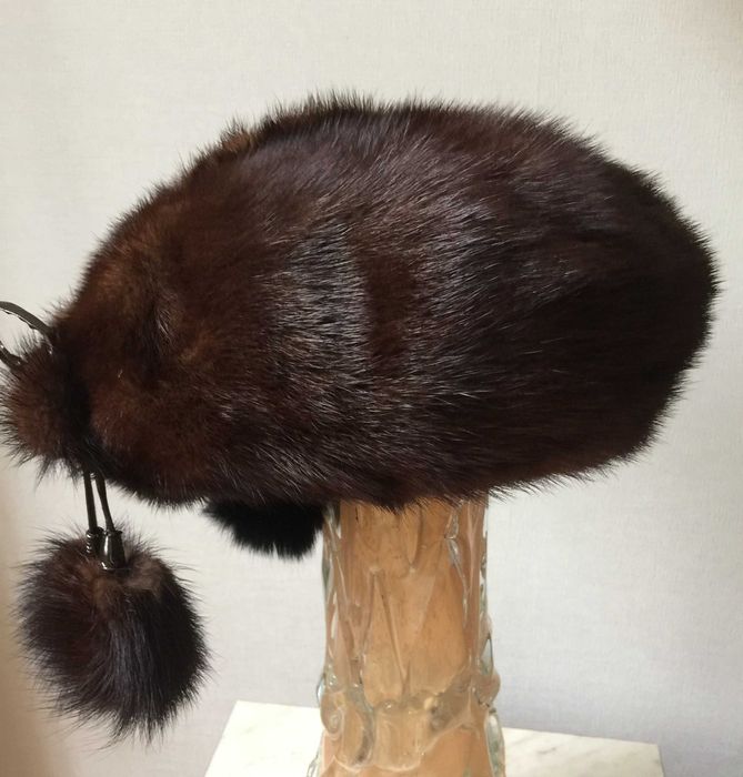 Шапка норкова Берет з норки у відмінному стані