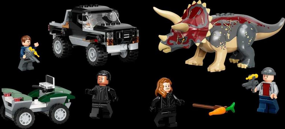 LEGO 76950 Emboscada de Triceratops com Carrinha Pick-up