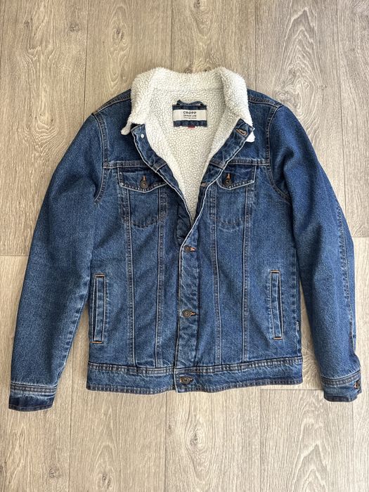 Джинсова утеплена чоловіча куртка