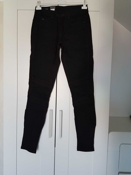 W27 L32 xs / s g-star Motac mid skinny wmn damskie jeansy spodnie dzinsy czarne