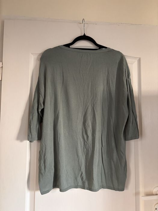 Zielona bluzka sweterek rękaw 3/4 XL