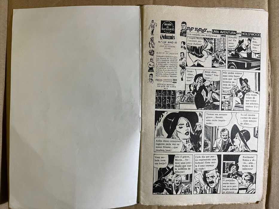 Banda desenhada do tempo das colónias
“Uma aventura em Holywood”