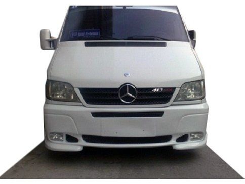 Mercedes Sprinter 2000-2006 cdi Накладка на передний бампер 2 фары