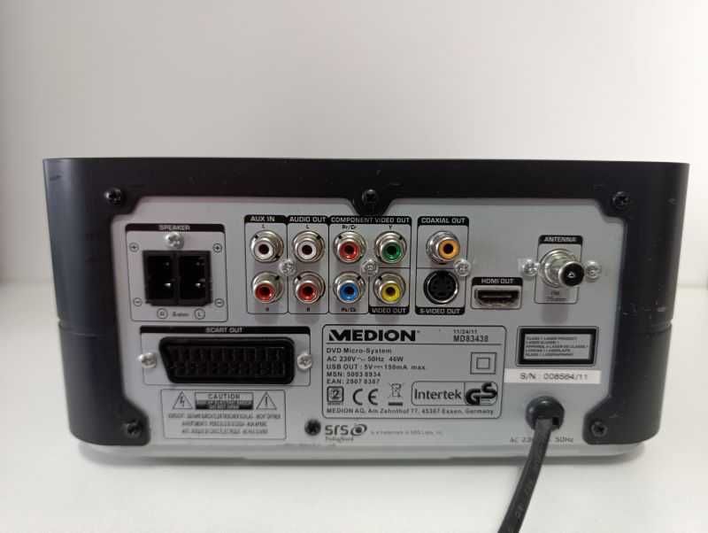 Kino domowe,  Medion MD83438, głosniki, pilot, wieża stereo