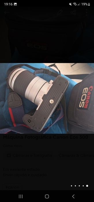 Máquina fotográfica Canon eos 300+ objectiva
