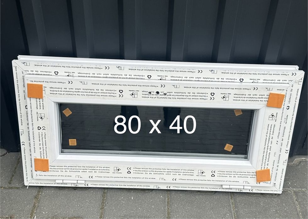 Okno PCV nowe 50 x 40, białe, dostępne od ręki! Inne rozmiary,kolory
