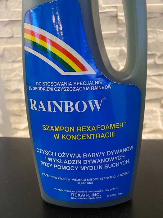 Odświeżacz dezodor + szampon koncentrat sucha piana odkurzacz Rainbow
