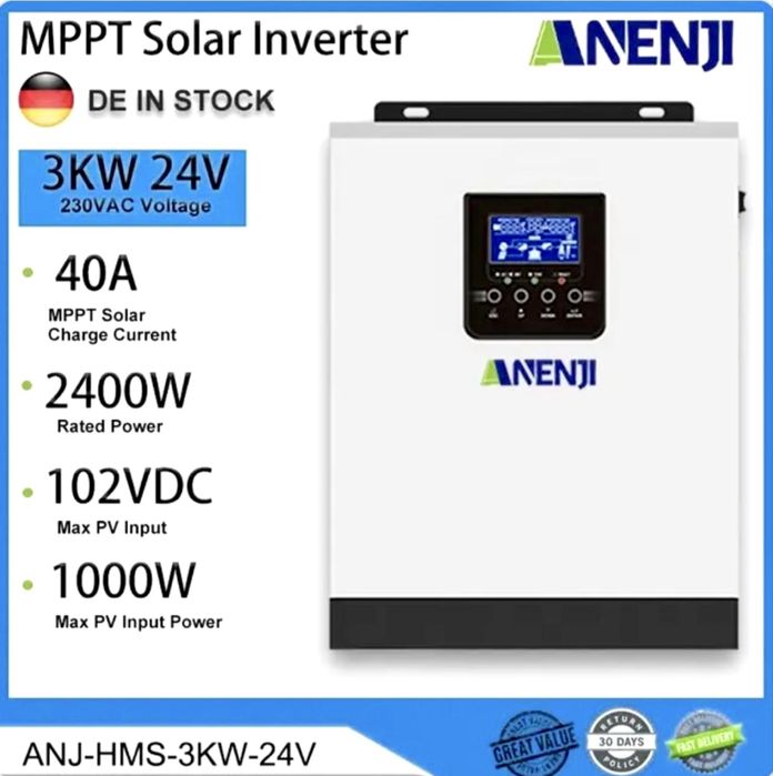 Система безперебійного живлення гібридний інвертор 3кВт + АКБ Li-ion