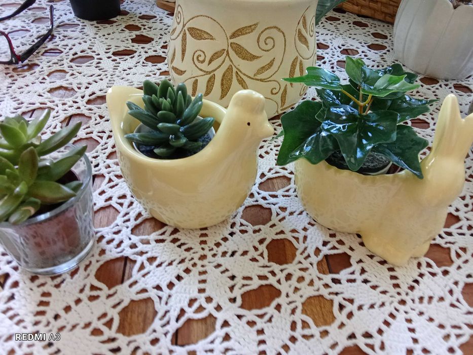 Hejka, IKEA, kwiat sztuczny w doniczce, maranta, bambus