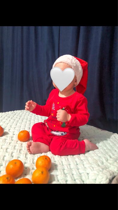 Ромпер чоловічок новорічний різдвяний червоний олень сніговик