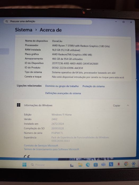 Portátil Lenovo ideapad  16gb RAM 1tb armazenamento