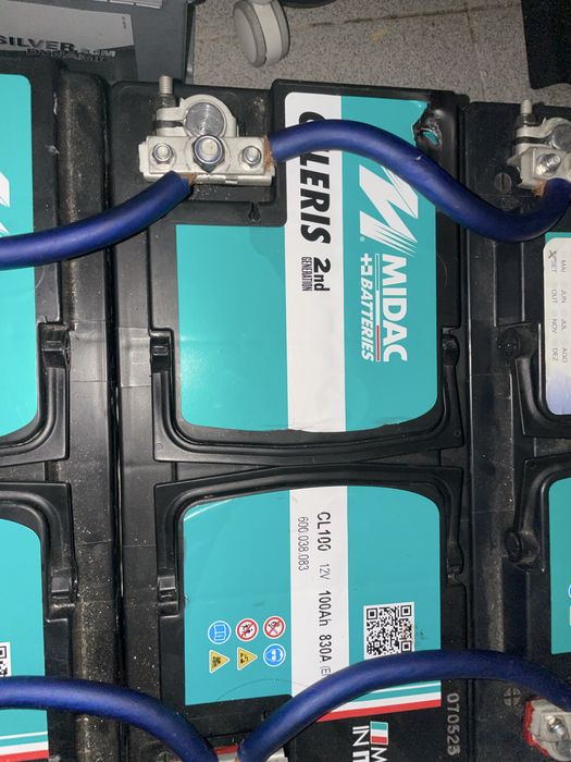 4x baterias italianas MIDAC 100 amperes 12v