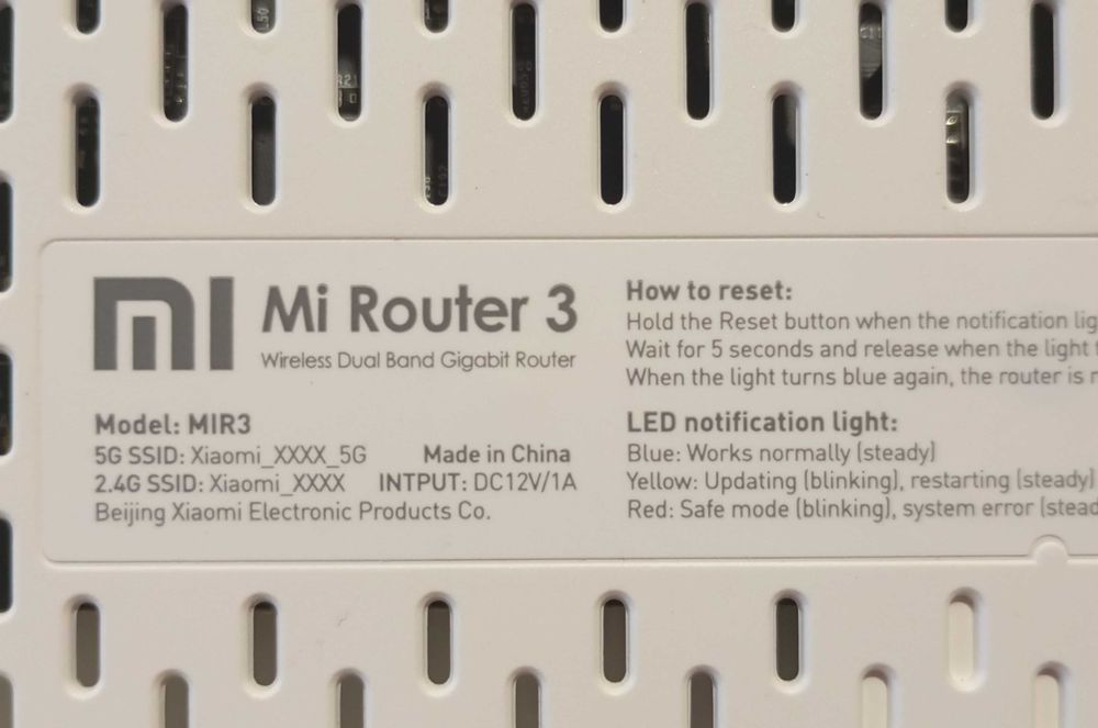 Xiaomi WiFi MiRouter 3 (AC1200)