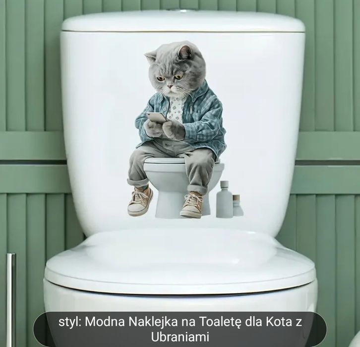 Naklejka na toaletę kot