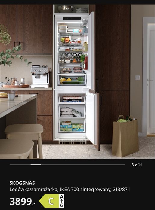 Ikea Skogsnas - nowa lodówka do zabudowy