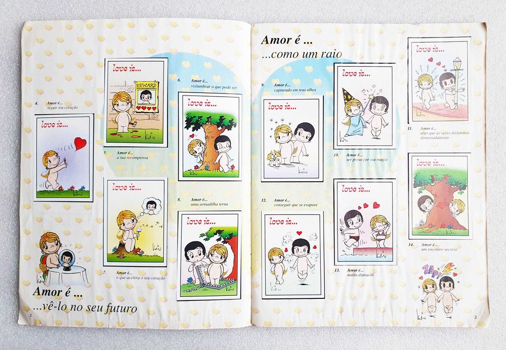 Antiga Caderneta Completa "Amor é... / Love is..." ~ 1990 ~ 128 Cromos64585094301698124