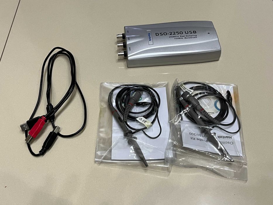 Oscyloskop Hantek DSO-2250 USB, pasmo 100 MHz - w idealnym stanie